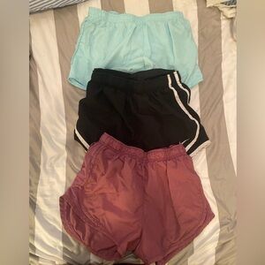 Bundle of 3 Nike Black Pink and Light Blue Athletic Shorts